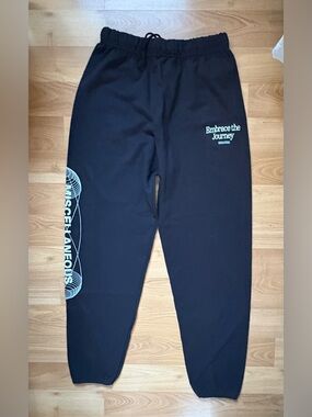 Black 'Embrace the Journey' Graphic Jogger Sweatpants
